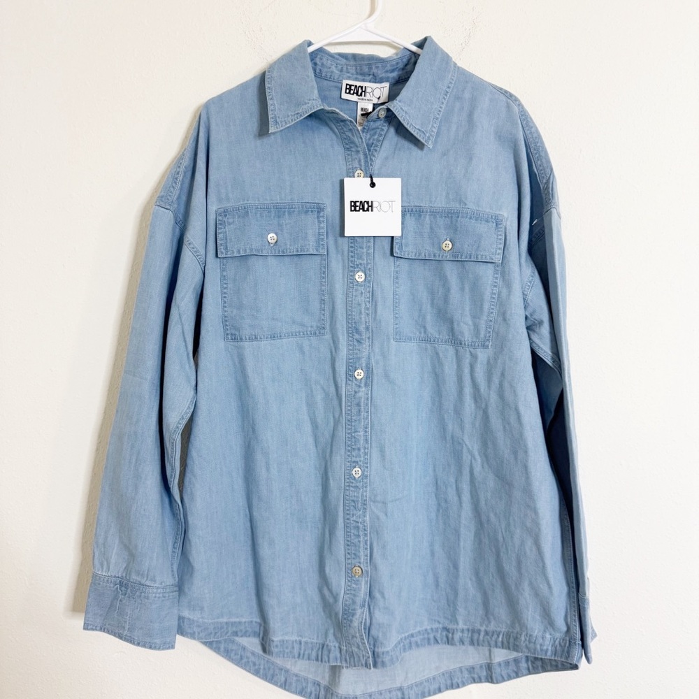Beach Riot Light Blue Jean Jacket - Picture 5 of 7